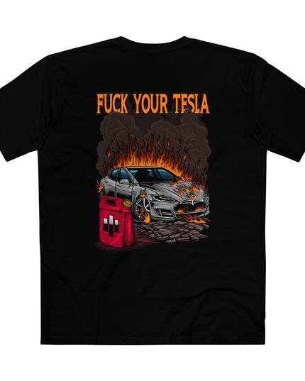 Fuck Your Tesla Black T-Shirt