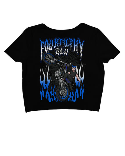 FourFilthy Blu Crop Top