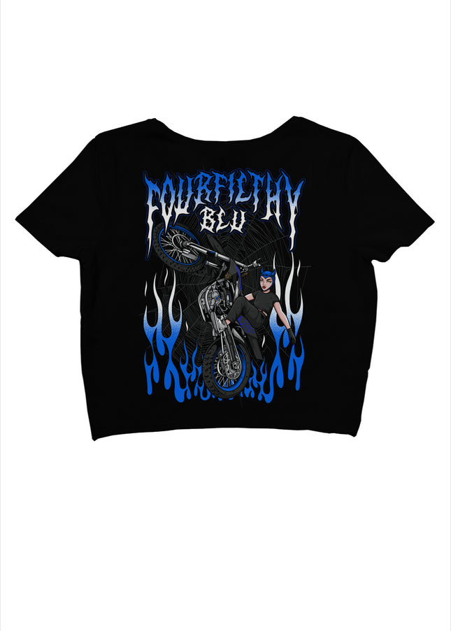 FourFilthy Blu Crop Top